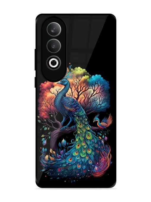 Peacock Tree Art Glossy Metal Phone Cover for Oneplus Nord Ce 4 (5G) Zapvi