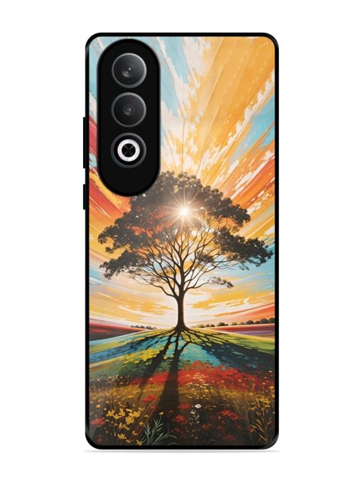 Abstract Tree Colorful Art Glossy Metal Phone Cover for Oneplus Nord Ce 4 (5G) Zapvi