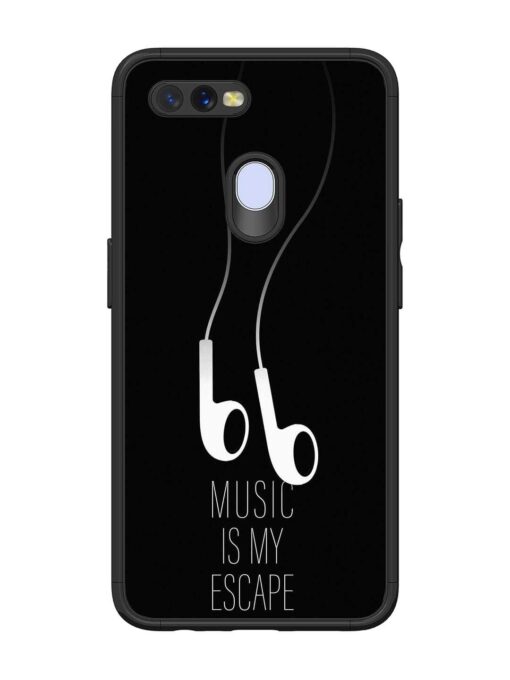 Music Is My Escape Glossy Metal Phone Cover for Oppo A12 Zapvi