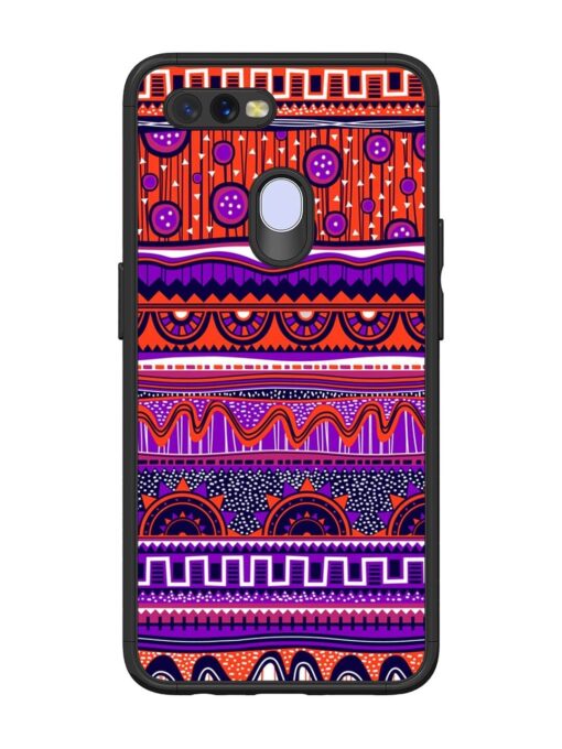 Ethnic Seamless Pattern Glossy Metal TPU Phone Cover for Oppo A12 Zapvi