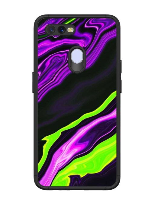 Bright Fluid Violet Glossy Metal Phone Cover for Oppo A12 Zapvi