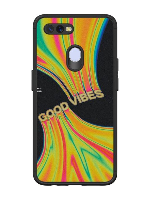 Good Vibes Glossy Metal Phone Cover for Oppo A12 Zapvi