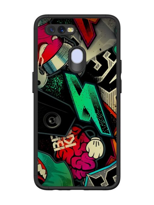 Graffiti Art Glossy Metal Phone Cover for Oppo A12 Zapvi