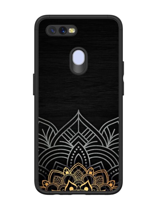 Decorative Golden Pattern Glossy Metal Phone Cover for Oppo A12 Zapvi