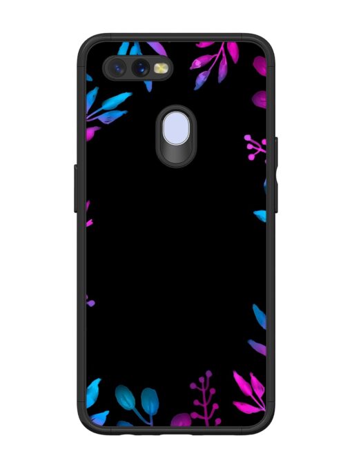 Flower Pattern Watercolor Glossy Metal Phone Cover for Oppo A12 Zapvi