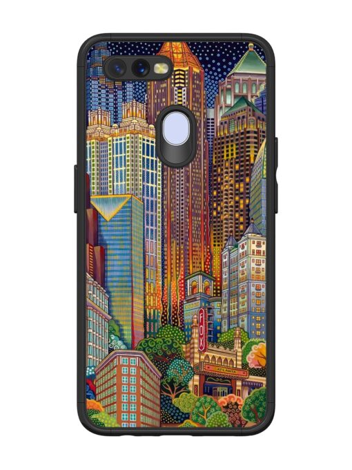 Cityscapes Art Glossy Metal Phone Cover for Oppo A12 Zapvi