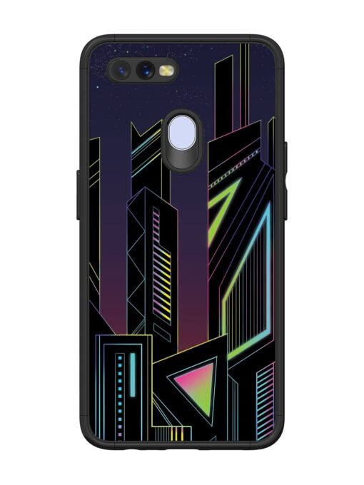 Neon Dreamscape Glossy Metal Phone Cover for Oppo A12 Zapvi