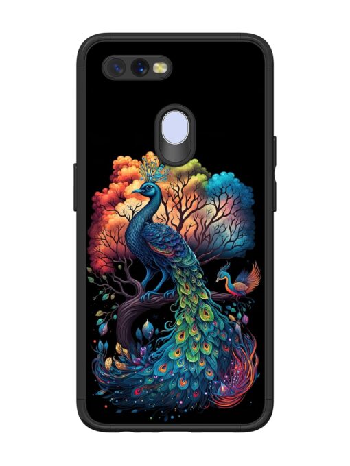 Peacock Tree Art Glossy Metal Phone Cover for Oppo A12 Zapvi