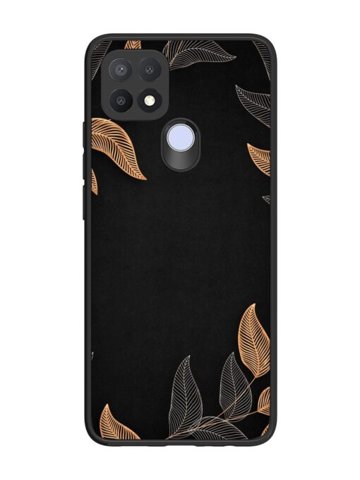 Foliage Art Glossy Metal Phone Cover for Oppo A15S Zapvi