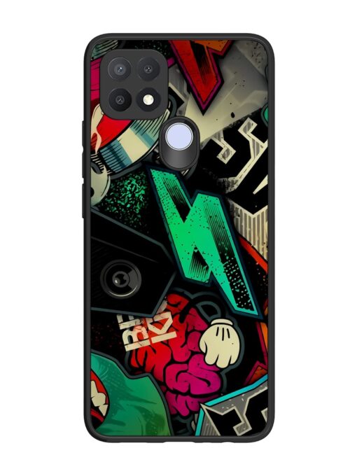 Graffiti Art Glossy Metal Phone Cover for Oppo A15S Zapvi