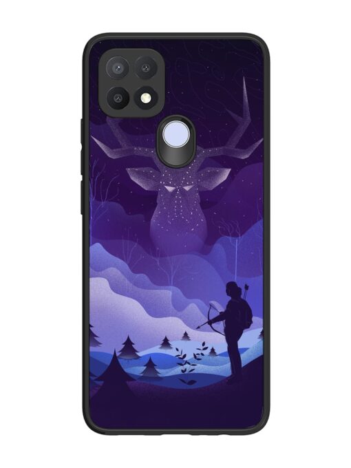 Deer Forest River Glossy Metal Phone Cover for Oppo A15S Zapvi