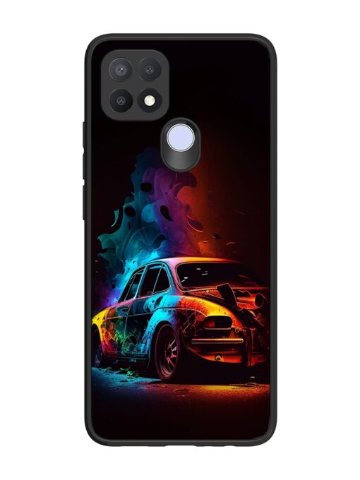 High Classic Car Art Glossy Metal Phone Cover for Oppo A15S Zapvi