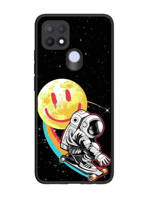 Astronaut Art Glossy Metal Phone Cover for Oppo A15S Zapvi