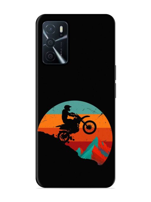 Mountain Bike Glossy Metal Phone Cover for Oppo A16 Zapvi