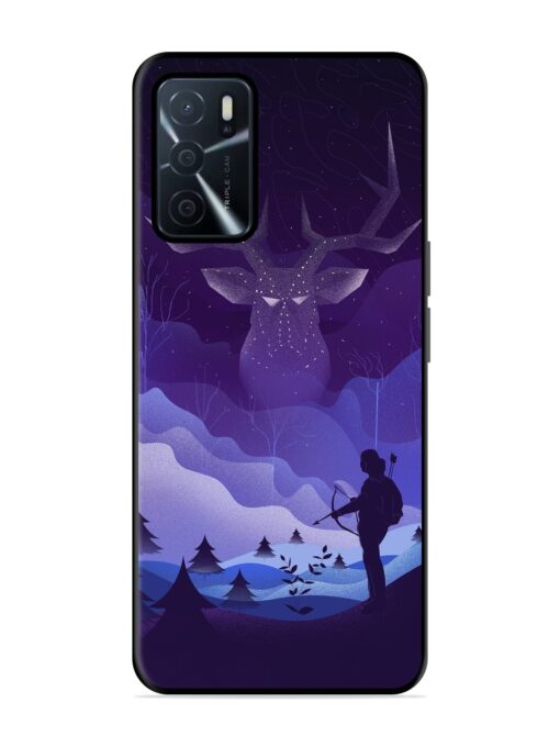 Deer Forest River Glossy Metal Phone Cover for Oppo A16 Zapvi