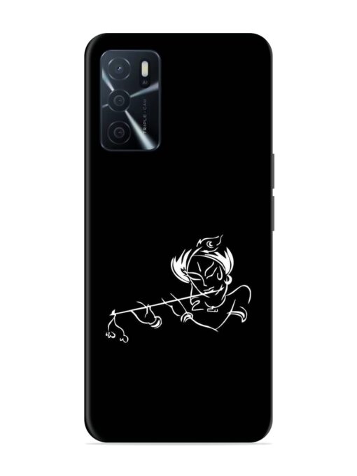 Krishna Flute Glossy Metal Phone Cover for Oppo A16 Zapvi