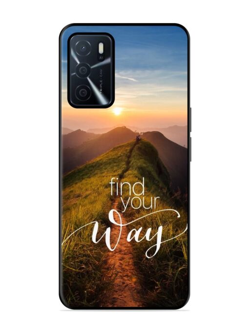 Find Your Way Glossy Metal Phone Cover for Oppo A16 Zapvi