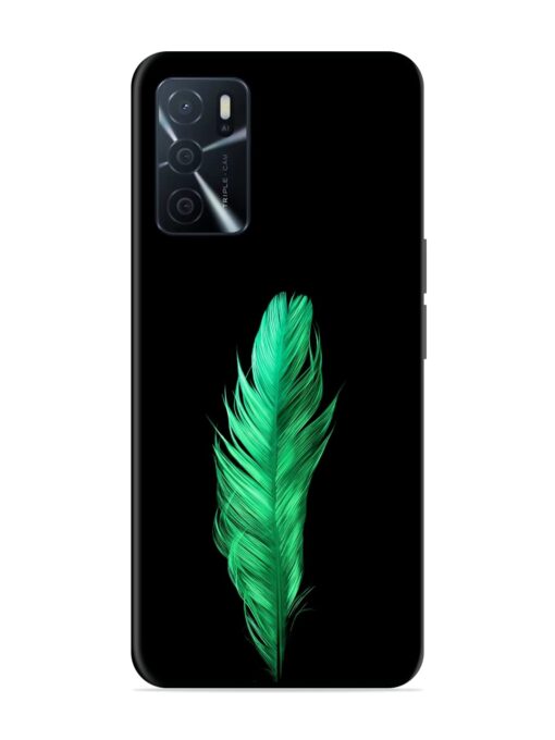 Feather Texture Glossy Metal Phone Cover for Oppo A16 Zapvi