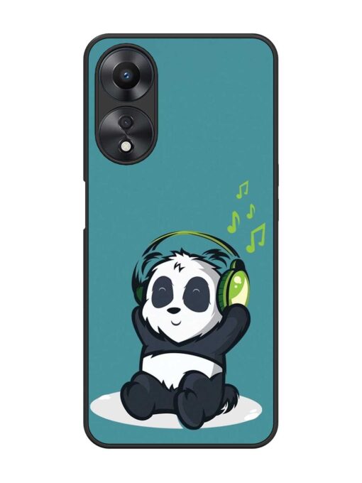 Music Panda Glossy Metal Phone Cover for Oppo A58 Zapvi