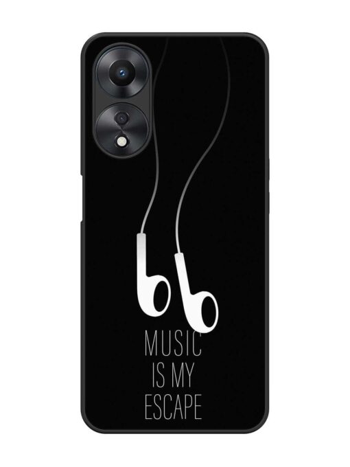 Music Is My Escape Glossy Metal Phone Cover for Oppo A58 Zapvi