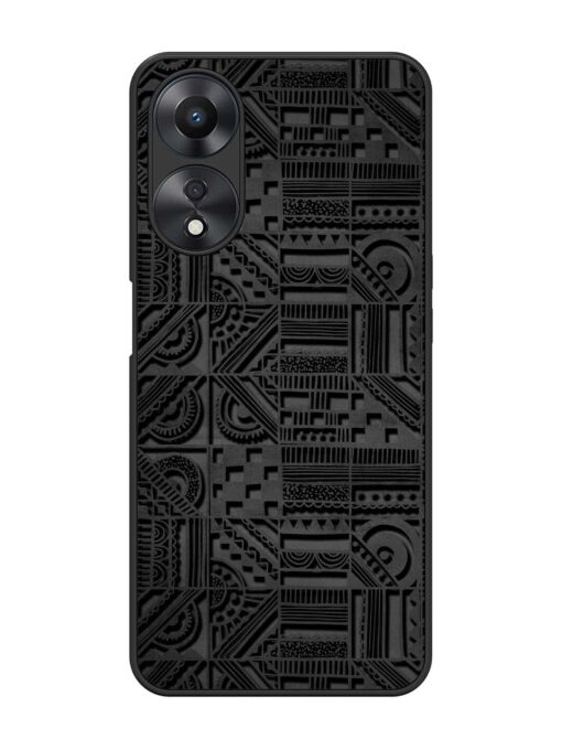 Seamless Pattern Glossy Metal Phone Cover for Oppo A58 Zapvi