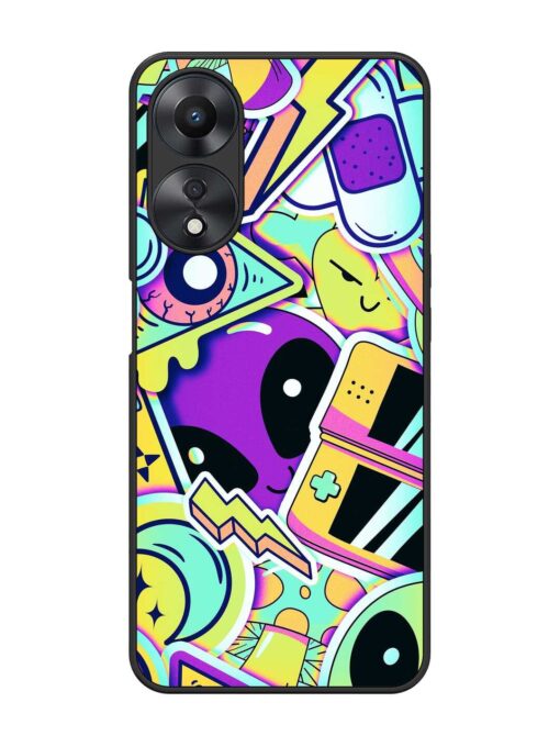 Scratch Art Glossy Metal Phone Cover for Oppo A58 Zapvi