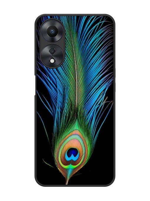 Peacock Feather Glossy Metal TPU Phone Cover for Oppo A58 Zapvi