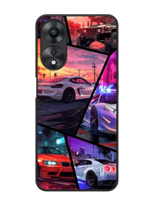 Ride In Pixels Glossy Metal Phone Cover for Oppo A58 Zapvi