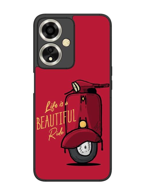 Life Is Beautiful Rides Glossy Metal Phone Cover for Oppo A59 (5G) Zapvi