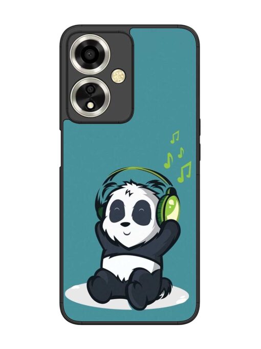 Music Panda Glossy Metal Phone Cover for Oppo A59 (5G) Zapvi