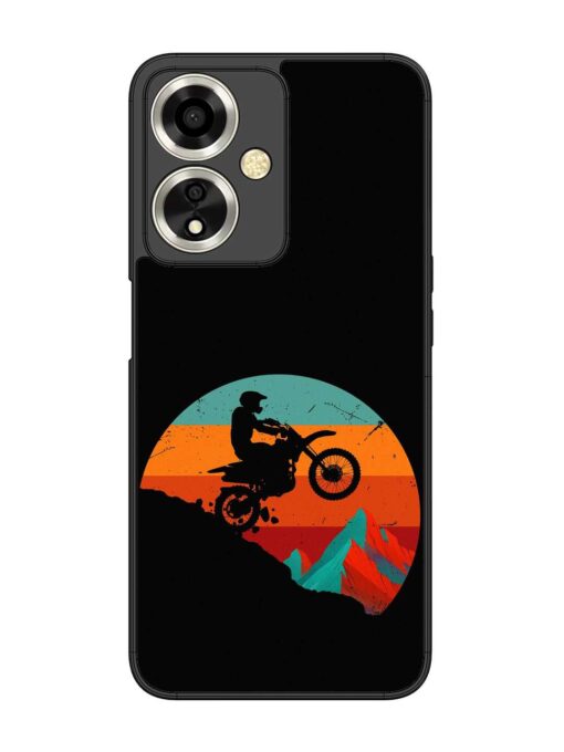 Mountain Bike Glossy Metal Phone Cover for Oppo A59 (5G) Zapvi