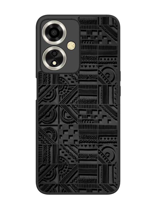 Seamless Pattern Glossy Metal Phone Cover for Oppo A59 (5G) Zapvi