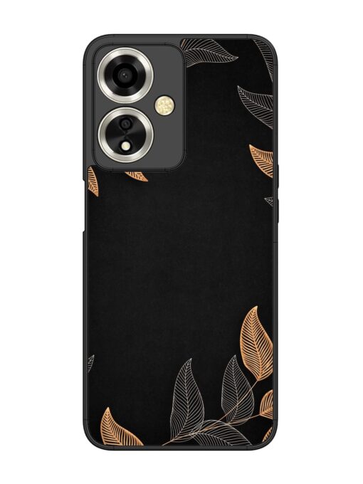 Foliage Art Glossy Metal Phone Cover for Oppo A59 (5G) Zapvi