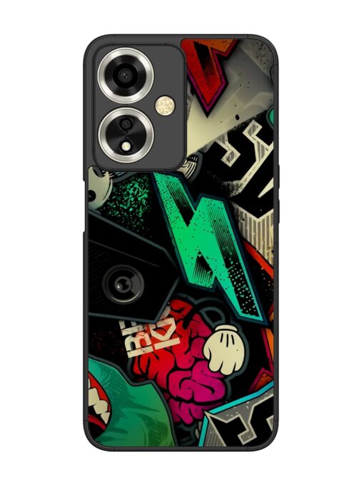 Graffiti Art Glossy Metal Phone Cover for Oppo A59 (5G) Zapvi