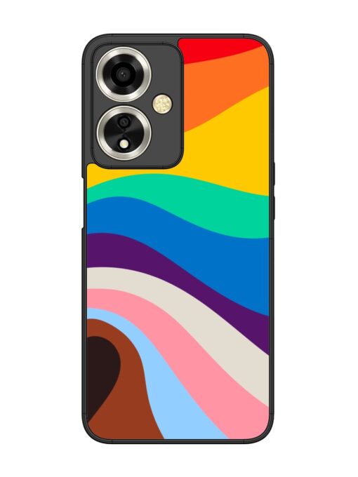 Minimal Pride Art Glossy Metal Phone Cover for Oppo A59 (5G) Zapvi