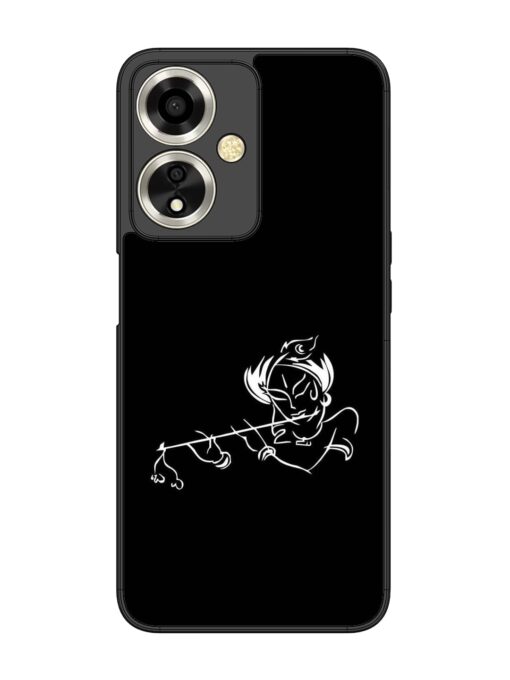 Krishna Flute Glossy Metal Phone Cover for Oppo A59 (5G) Zapvi