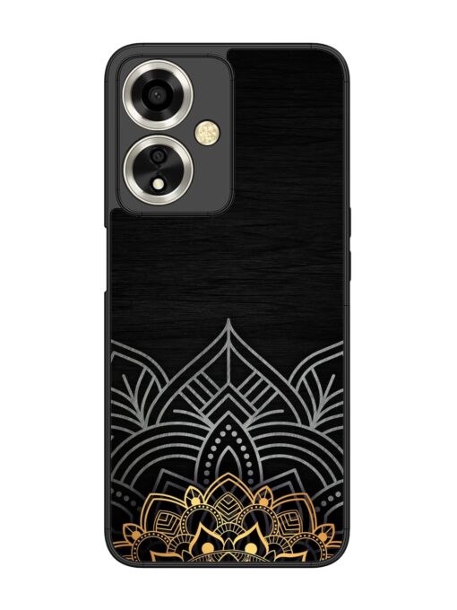 Decorative Golden Pattern Glossy Metal Phone Cover for Oppo A59 (5G) Zapvi