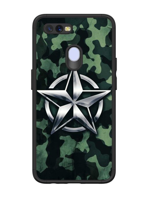 Indian Army Star Design Glossy Metal Phone Cover for Oppo A5S Zapvi