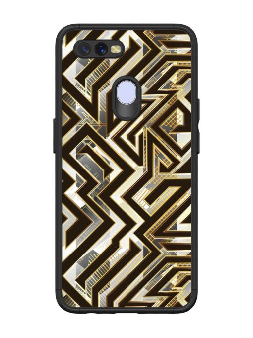 Technology Geometric Seamless Glossy Metal Phone Cover for Oppo A5S Zapvi