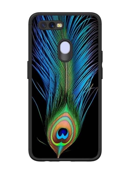 Peacock Feather Glossy Metal TPU Phone Cover for Oppo A5S Zapvi