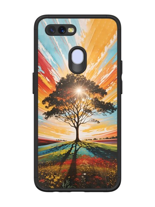 Abstract Tree Colorful Art Glossy Metal Phone Cover for Oppo A5S Zapvi