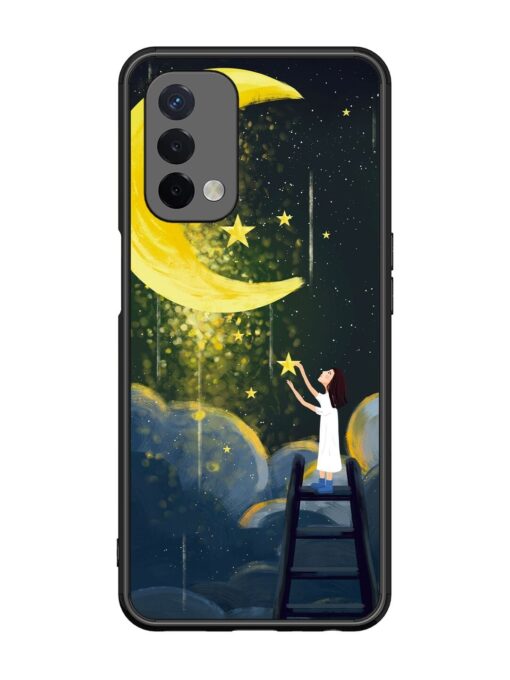 Moonlight Healing Night Illustration Glossy Metal TPU Phone Cover for Oppo A74 (5G) Zapvi