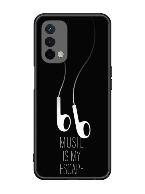 Music Is My Escape Glossy Metal Phone Cover for Oppo A74 (5G) Zapvi