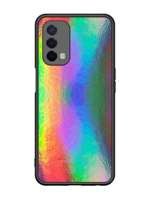 Colorful Holographic Background Glossy Metal TPU Phone Cover for Oppo A74 (5G) Zapvi