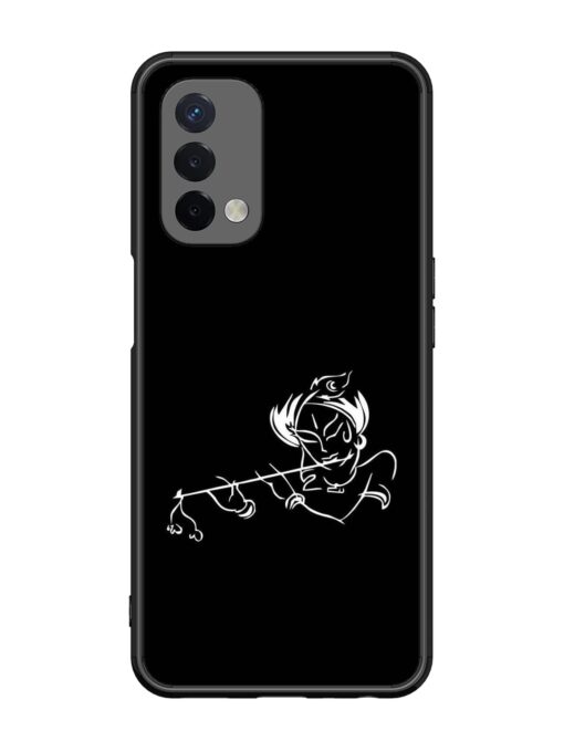 Krishna Flute Glossy Metal Phone Cover for Oppo A74 (5G) Zapvi