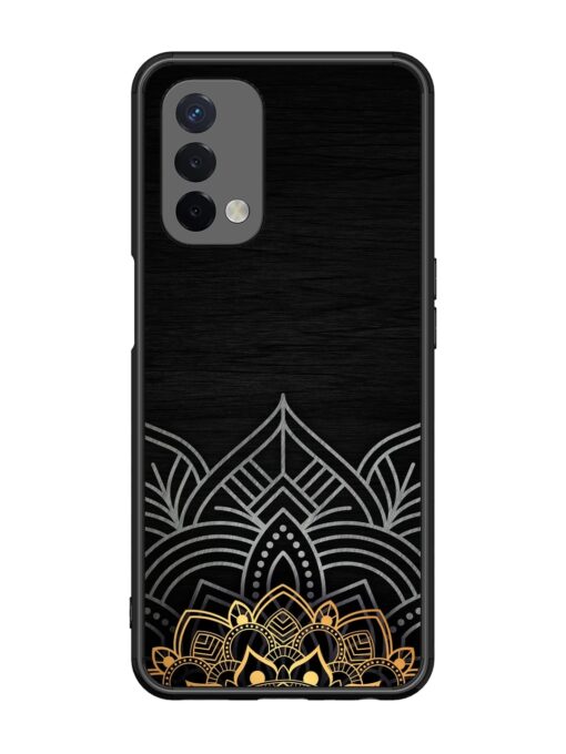 Decorative Golden Pattern Glossy Metal Phone Cover for Oppo A74 (5G) Zapvi