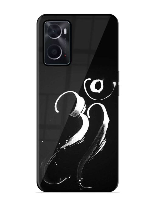 Om Logo Glossy Metal Phone Cover for Oppo A76 Zapvi