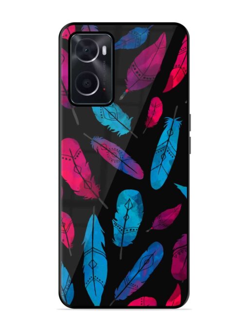 Feather Art Glossy Metal Phone Cover for Oppo A76 Zapvi