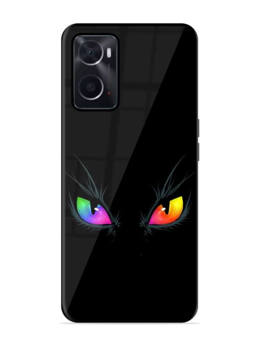 Cat Eyes Glossy Metal Phone Cover for Oppo A76 Zapvi