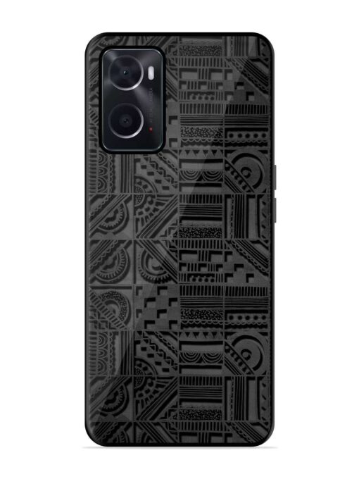 Seamless Pattern Glossy Metal Phone Cover for Oppo A76 Zapvi